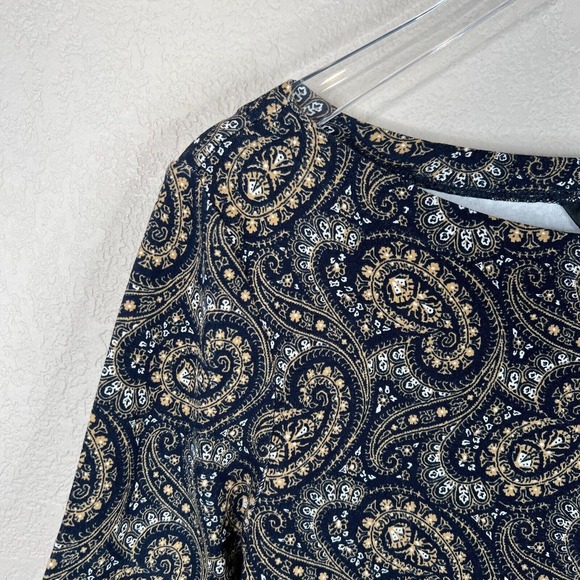 Lauren Ralph Lauren Women's Paisley Pint Mini Dress Short Sleeve Multicolor SZ L - Picture 2 of 12